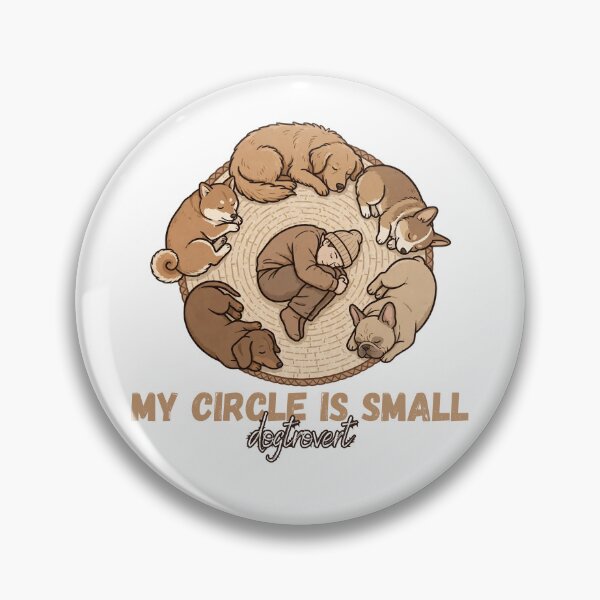 Item preview, My Circle Is Small Dogtrovert - Cute Sleeping Dogs and Human Circle designed and sold by Neurospicy Trolls.