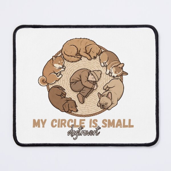 Item preview, My Circle Is Small Dogtrovert - Cute Sleeping Dogs and Human Circle designed and sold by Neurospicy Trolls.