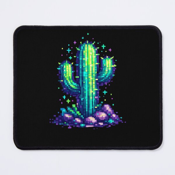 Item preview, Neon Pixel Art Cactus Retro Gaming Desert Design designed and sold by NucciCollective.