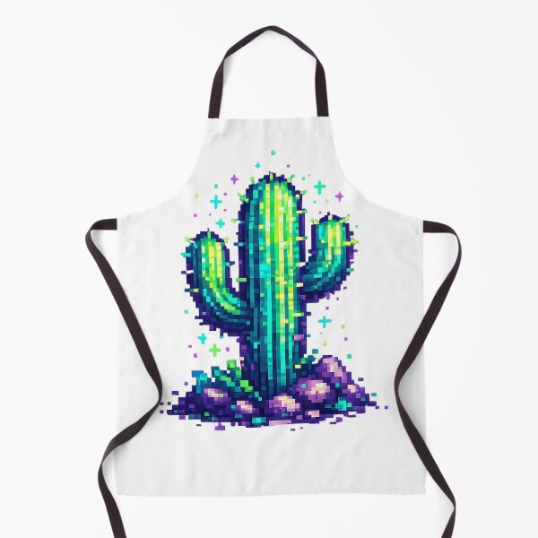 Item preview, Neon Pixel Art Cactus Retro Gaming Desert Design designed and sold by NucciCollective.