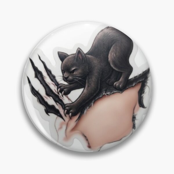 Item preview, Black Cat Ripping Through Skin designed and sold by Snurly.