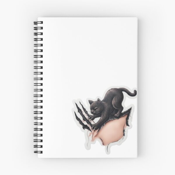 Item preview, Black Cat Ripping Through Skin designed and sold by Snurly.