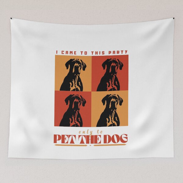Item preview, I Came To This Party Only To Pet The Dog - Retro Pop Art Dog Lover Dogtrovert designed and sold by Neurospicy Trolls.