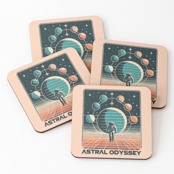 Item preview, Astral Odyssey – Retro Cosmic design designed and sold by Dogandesighn.