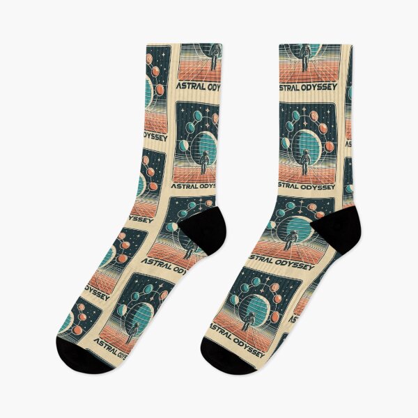Item preview, Astral Odyssey – Retro Cosmic design designed and sold by Dogandesighn.