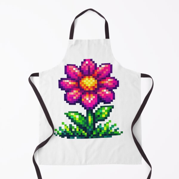 Item preview, Neon Pixel Flower Retro 8-Bit Floral Gaming Design designed and sold by NucciCollective.