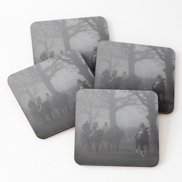 Item preview, HORSES IN VAMPIRE FOG C2023 Steve Yellowbear Equine Art designed and sold by SteveYellowbear.