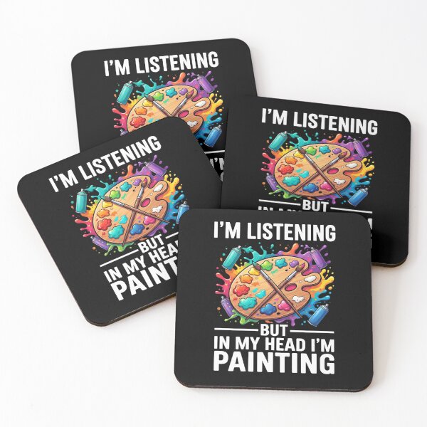 Item preview, I'm Listening But in My Head I'm Painting Painter T-Shirt | Funny Artist Creative Graphic Gift designed and sold by Trendably.