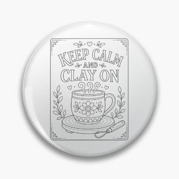 Item preview, Keep Calm Clay On designed and sold by SamanthaLPottery.