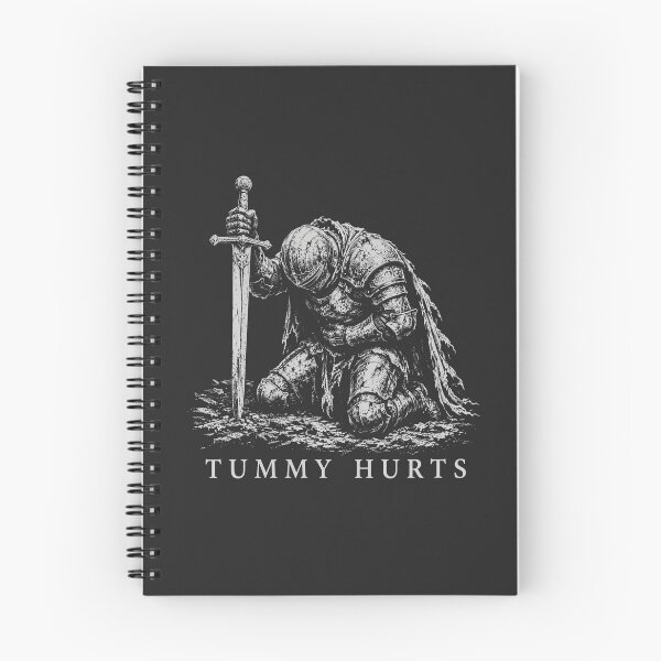 Item preview, Tummy Hurts Funny Meme Knight, Ironic Dark Fantasy Humor designed and sold by Darkifun.