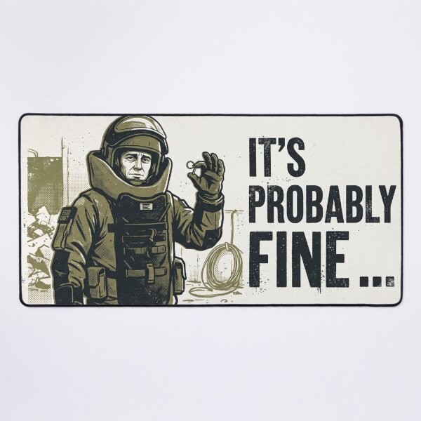 Item preview, It's probably fine Retro Vintage Minimalist Graphic designed and sold by Probably Fine Design.