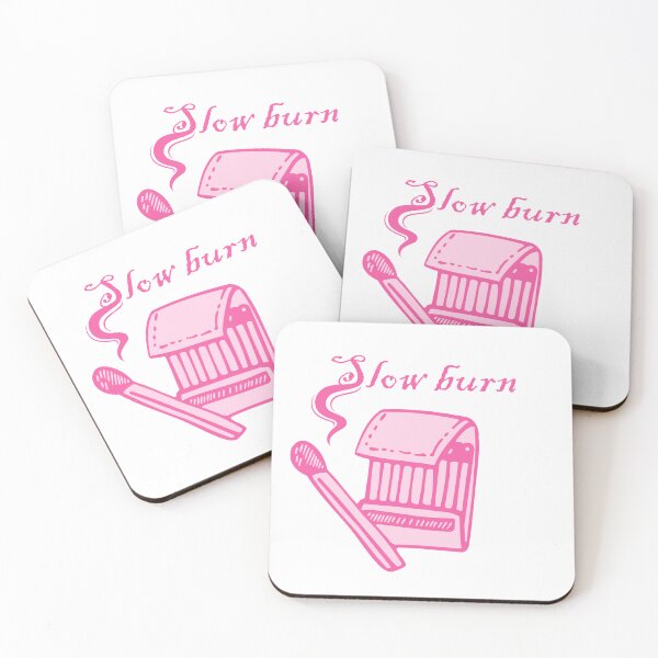Item preview, "Slow Burn" Trope | Bookish Pink designed and sold by Nyxander's Bookish Catalogue.
