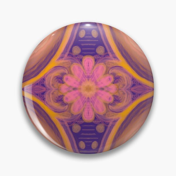 Item preview, Pink and Creamy Yellow Filigree on Purple Painted by Kristi Duggins designed and sold by Kristi Duggins.