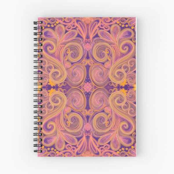 Item preview, Pink and Creamy Yellow Filigree on Purple Painted by Kristi Duggins designed and sold by Kristi Duggins.