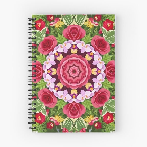 Item preview, Vibrant Floral Mandala - Rose & Fern Botanical Art designed and sold by Dzblack.