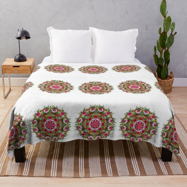 Item preview, Vibrant Floral Mandala - Rose & Fern Botanical Art designed and sold by Dzblack.