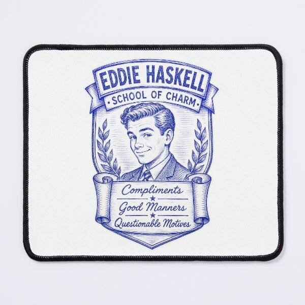 Item preview, Eddie Haskell School of Charm – Vintage TV Humor designed and sold by Snarky Threads.
