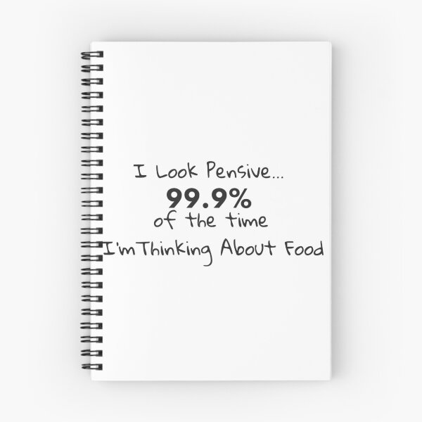 Item preview, I Look Pensive... 99.9% of the Time I'm Thinking About Food | Funny Food Lover T-Shirt & Mug designed and sold by Softbear Atelier.