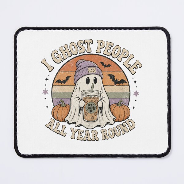 Item preview, I Ghost People All Year Round Iced Coffee Ghost designed and sold by StuckOnTees.
