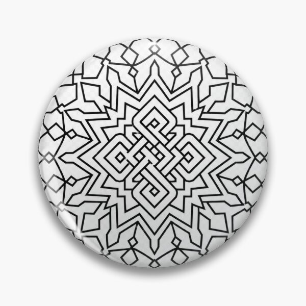 Item preview, Ottoman Imperial Knot | Premium Islamic Geometric Pattern | Black and White Vector designed and sold by DesertInkArt.