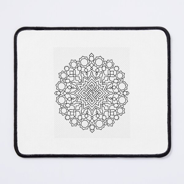 Item preview, Ottoman Imperial Knot | Premium Islamic Geometric Pattern | Black and White Vector designed and sold by DesertInkArt.