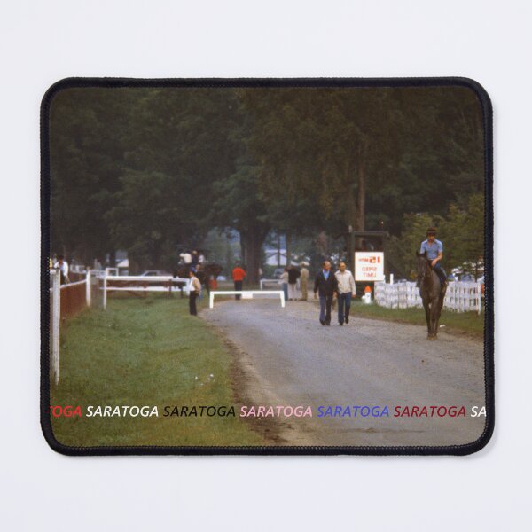 Item preview, VINTAGE SARATOGA BACKSTRETCH SCENE C2023 Steve Yellowbear designed and sold by SteveYellowbear.