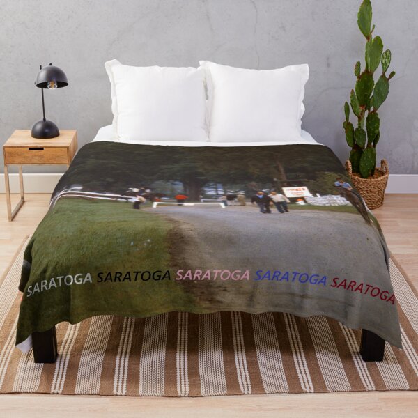 Item preview, VINTAGE SARATOGA BACKSTRETCH SCENE C2023 Steve Yellowbear designed and sold by SteveYellowbear.