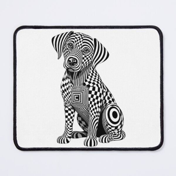 Item preview, Optical Illusion Black and White Dog Art designed and sold by Snurly.