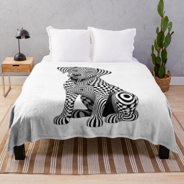 Item preview, Optical Illusion Black and White Dog Art designed and sold by Snurly.