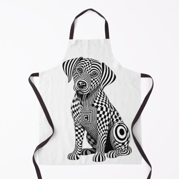 Item preview, Optical Illusion Black and White Dog Art designed and sold by Snurly.