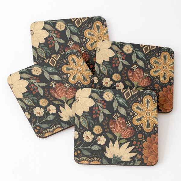 Item preview, Boho Floral Pattern | Moody Botanical Folk Art designed and sold by GSizzle1.