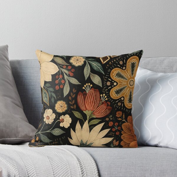 Item preview, Boho Floral Pattern | Moody Botanical Folk Art designed and sold by GSizzle1.