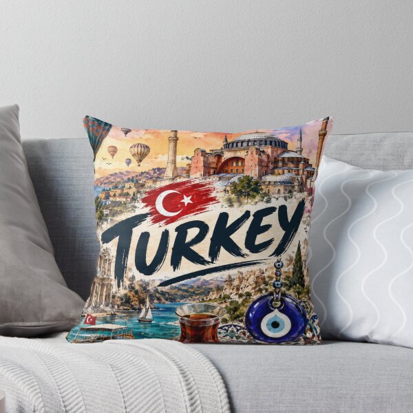 Item preview, Türkiye Travel Art, Istanbul Cappadocia Ephesus Watercolor Sticker designed and sold by GusiaTreasures.