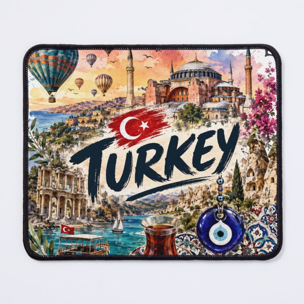 Item preview, Türkiye Travel Art, Istanbul Cappadocia Ephesus Watercolor Sticker designed and sold by GusiaTreasures.