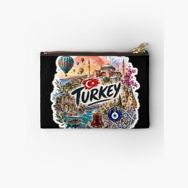 Item preview, Türkiye Travel Art, Istanbul Cappadocia Ephesus Watercolor Sticker designed and sold by GusiaTreasures.