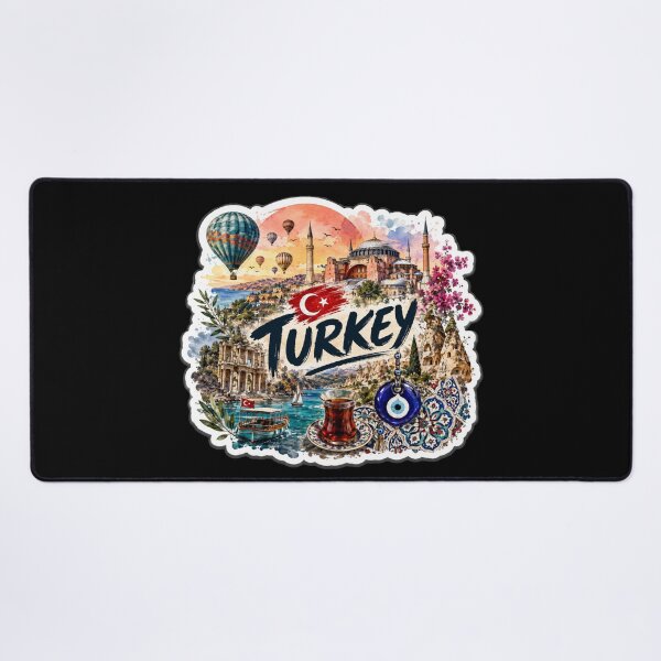 Item preview, Türkiye Travel Art, Istanbul Cappadocia Ephesus Watercolor Sticker designed and sold by GusiaTreasures.
