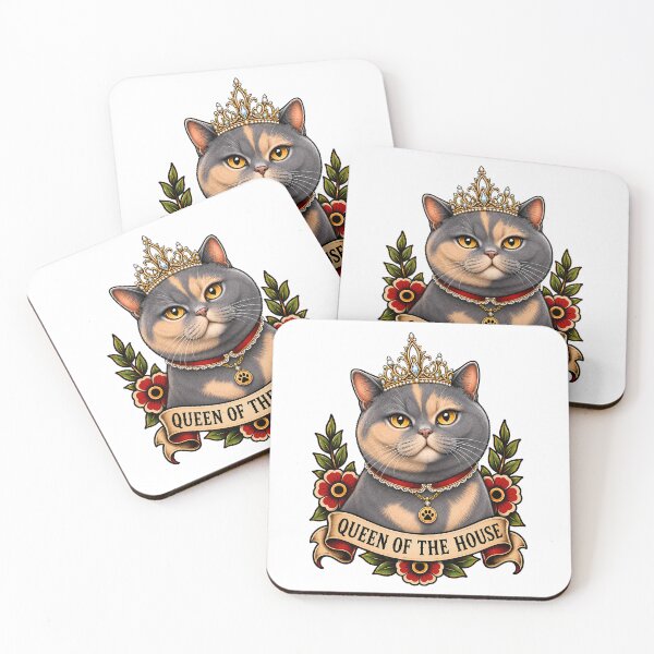 Item preview, Queen Of The House Royal Cat Tattoo designed and sold by Old's Cool Cat Studio.