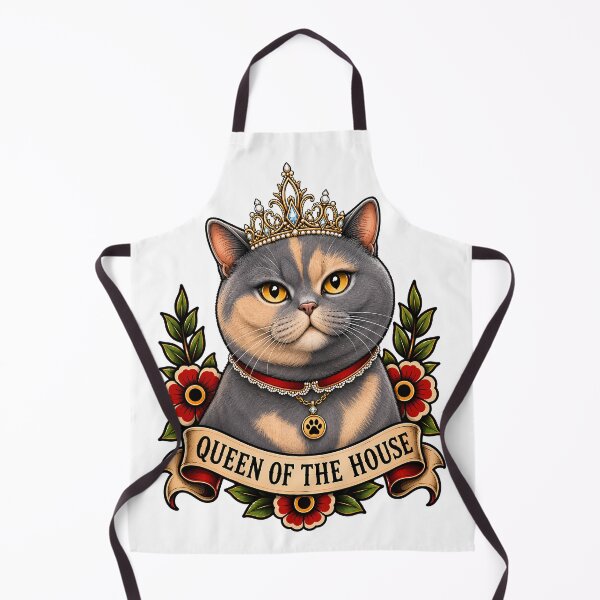 Item preview, Queen Of The House Royal Cat Tattoo designed and sold by Old's Cool Cat Studio.