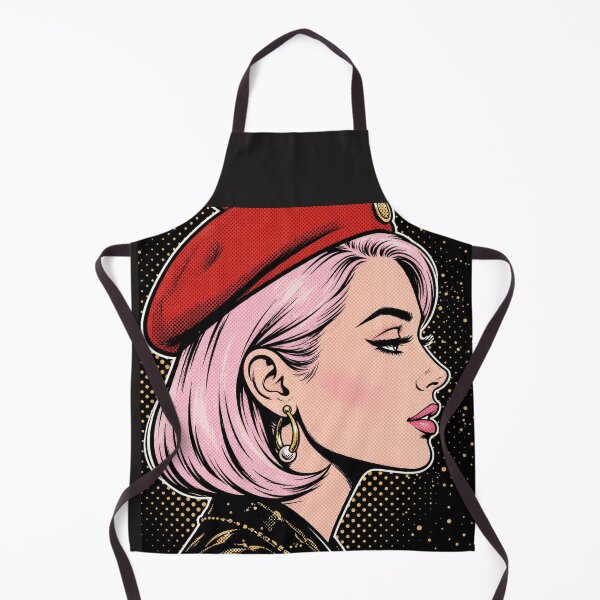 Item preview, CYBER PARISIAN - Pink Hair Girl Red Beret Profile designed and sold by MAISON SYLVIE.