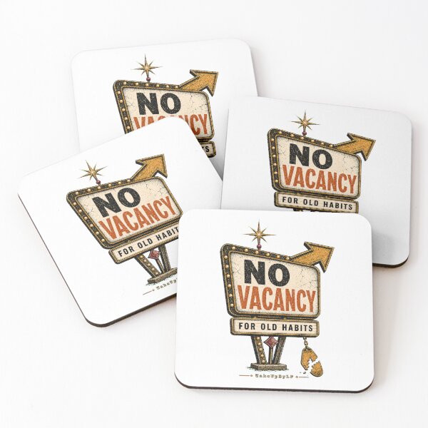 Item preview, No Vacancy for Old Habits – Retro Motel Sign designed and sold by WakeUpByLuki.