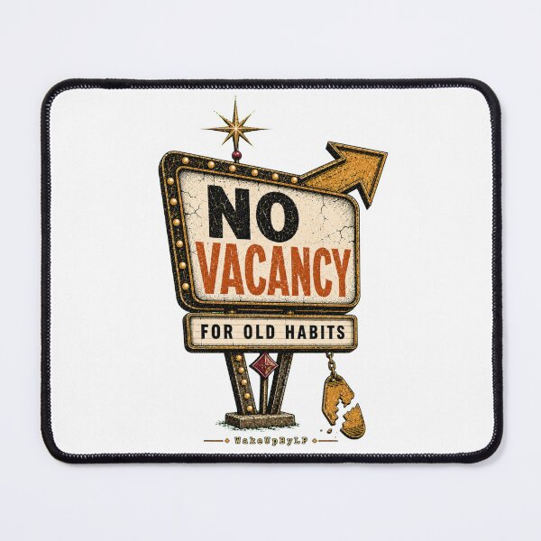 Item preview, No Vacancy for Old Habits – Retro Motel Sign designed and sold by WakeUpByLuki.