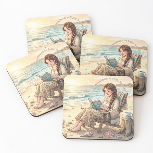 Item preview, My Weekend Is Fully Booked – Cozy Beach Reading Art designed and sold by GehanPrints.