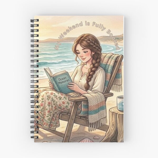 Item preview, My Weekend Is Fully Booked – Cozy Beach Reading Art designed and sold by GehanPrints.