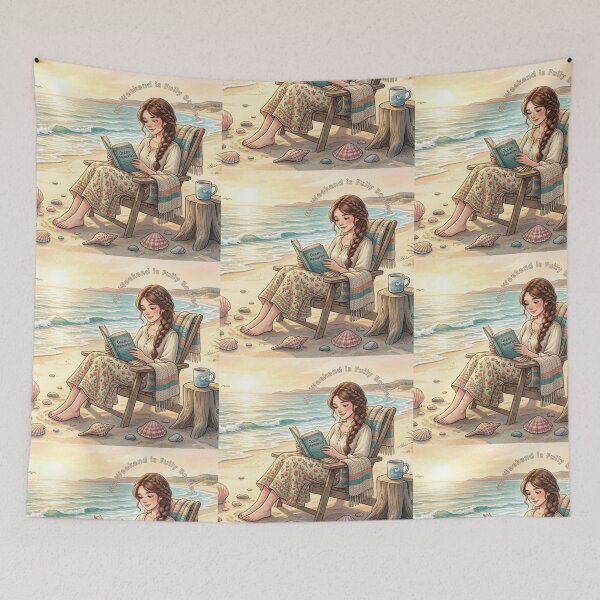 Item preview, My Weekend Is Fully Booked – Cozy Beach Reading Art designed and sold by GehanPrints.