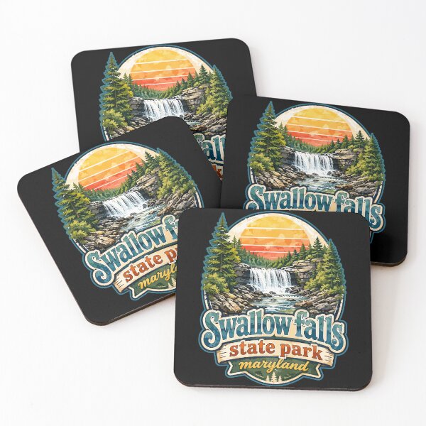 Item preview, Swallow Falls State Park Travel Watercolor Maryland designed and sold by TomFrontierArt.