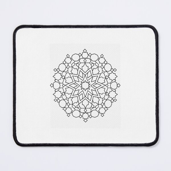 Item preview, Andalusian Wind Star | Premium Islamic Geometric Pattern | Black and White Vector designed and sold by DesertInkArt.