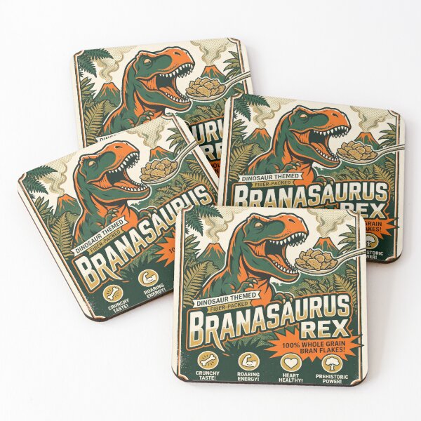 Item preview, Branasaurus rex cereal Retro Vintage Minimalist Graphic designed and sold by Probably Fine Design.