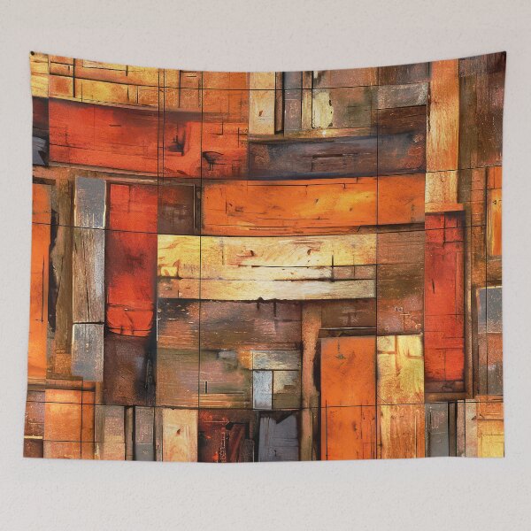 Item preview, Weathered Wooden Boards Design In Warm Autumn Colors  designed and sold by DEC02.