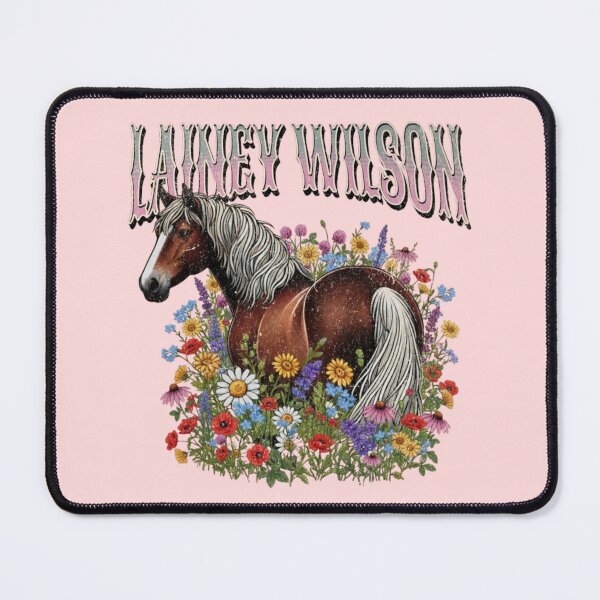 Item preview, Lainey Wilson Country Music Star Floral Horse Graphic designed and sold by RahniNM.