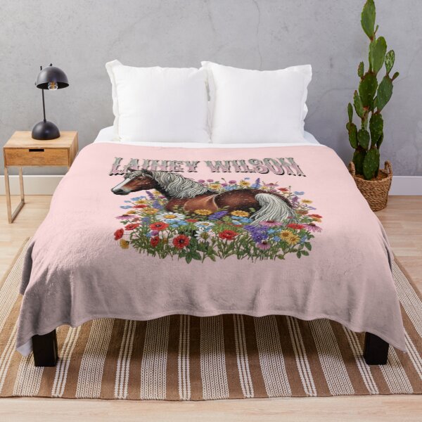 Item preview, Lainey Wilson Country Music Star Floral Horse Graphic designed and sold by RahniNM.